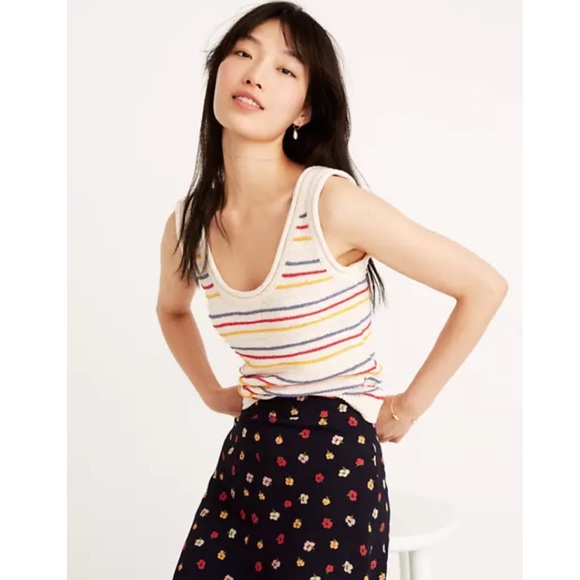 Madewell Tops - Madewell | Striped Scoop Sweater Tank